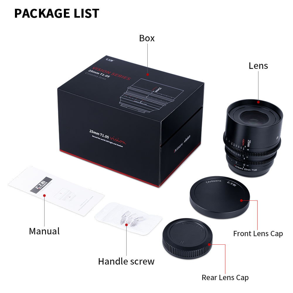 7Artisans 25mm T1.05 manuális Cine objektív (EOS-R) APS-C (C105B)