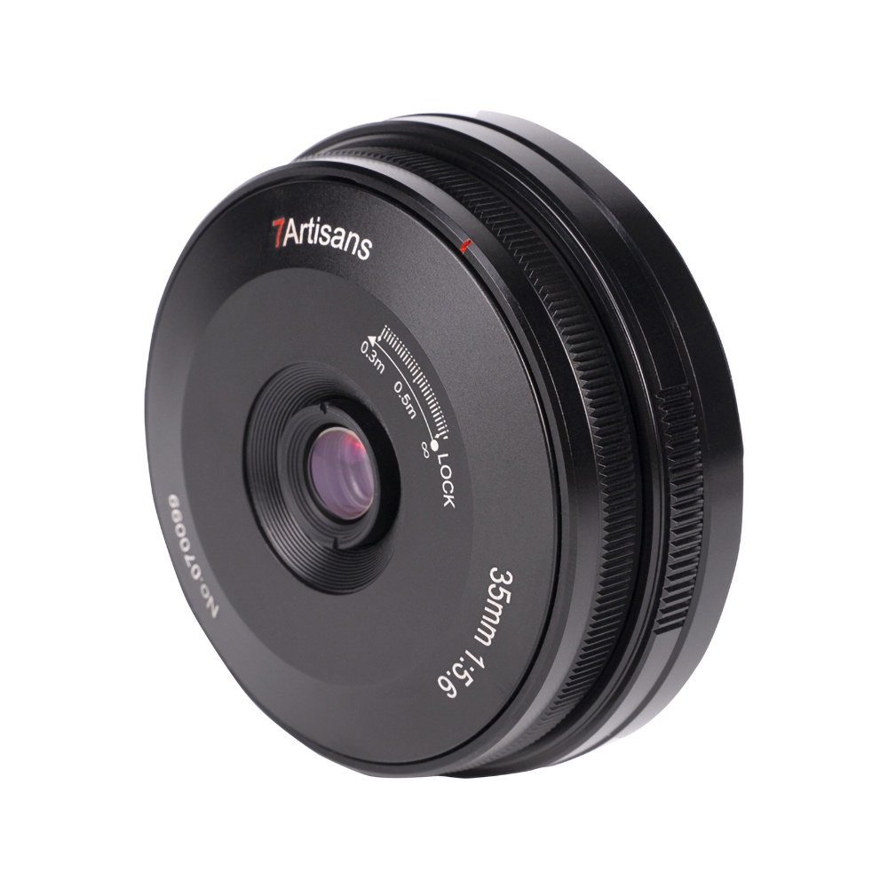 7Artisans 35mm F5.6 manuál pancake objektív (L) Full Frame (A006B-L)