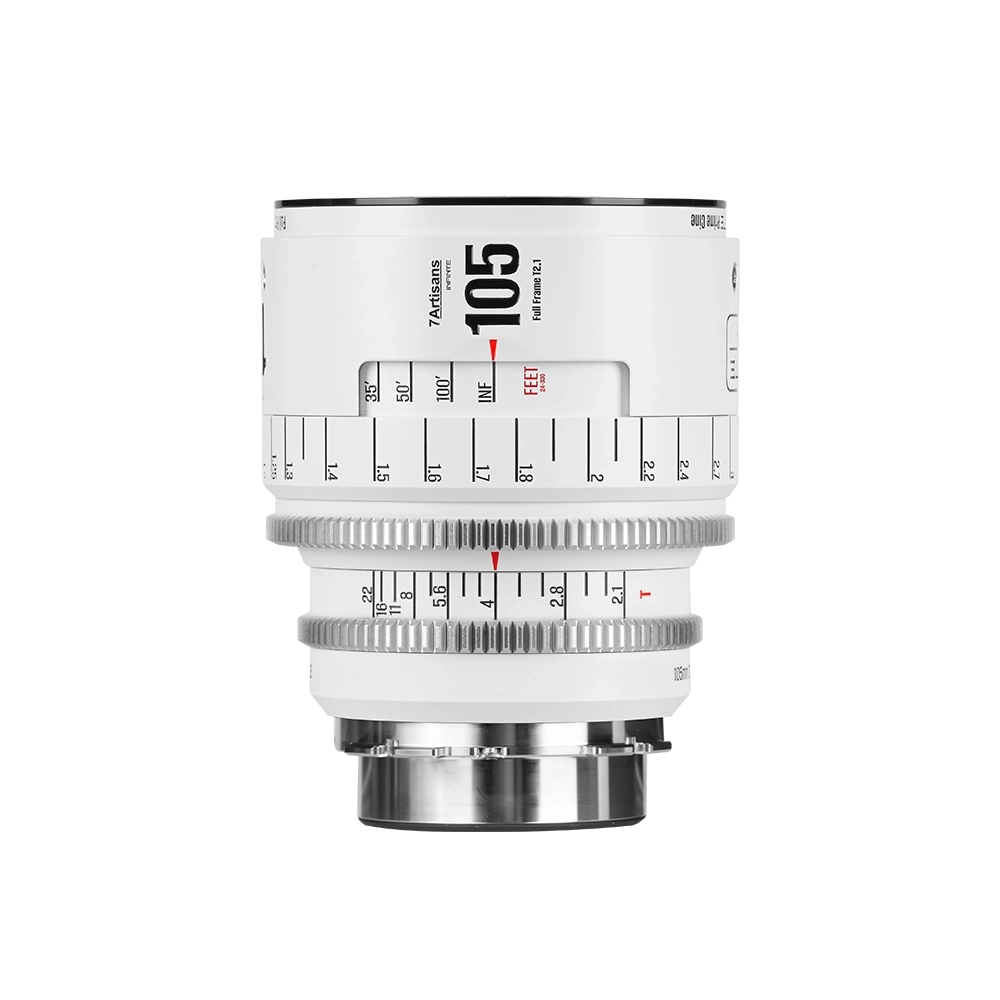 7Artisans 105mm T2.1 Infinte manuális Cine objektív fehér (PL) Full Frame  (105T21W-PL INF)