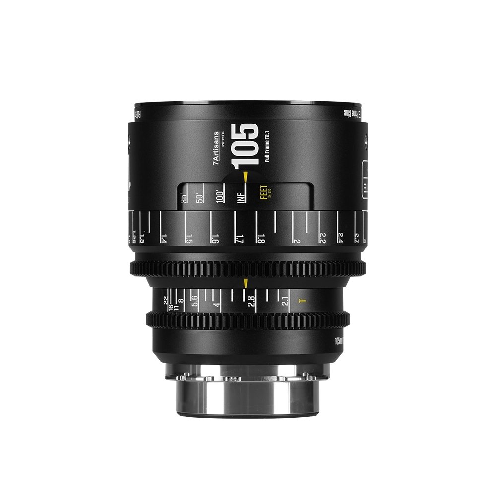 7Artisans 105mm T2.1 Infinte manuális Cine objektív fekete (PL) Full Frame  (105T21B-PL INF)