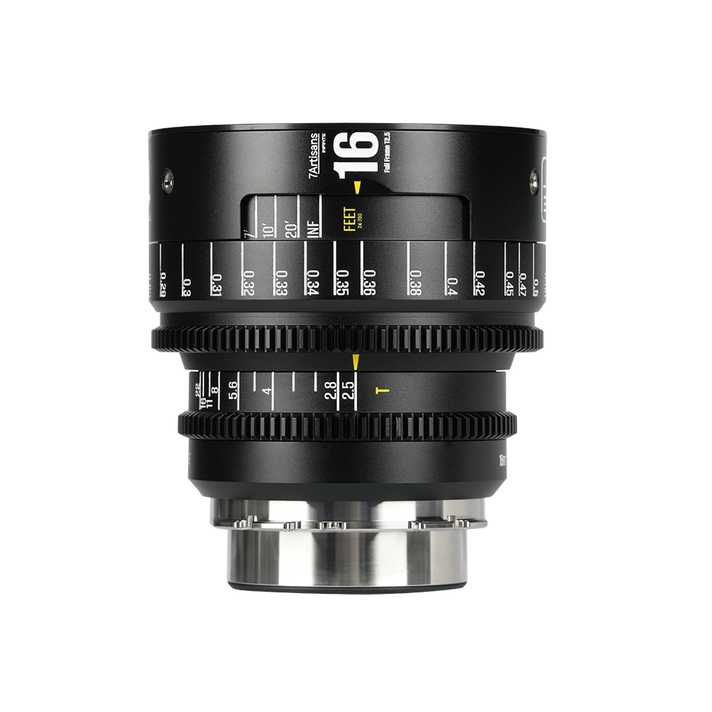 7Artisans 16mm T2.5 Infinte manuális Cine objektív fekete (PL) Full Frame  (16T25B-PL INF)