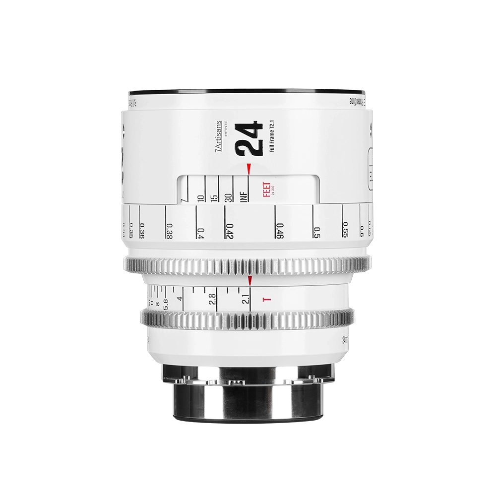 7Artisans 24mm T2.1 Infinte manuális Cine objektív fehér (PL) Full Frame  (24T21W-PL INF)