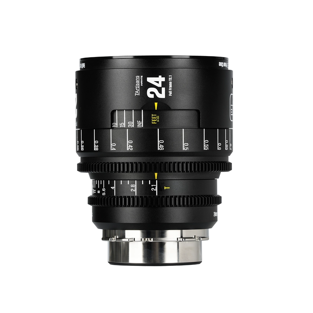 7Artisans 24mm T2.1 Infinte manuális Cine objektív fekete (PL) Full Frame  (24T21B-PL INF)