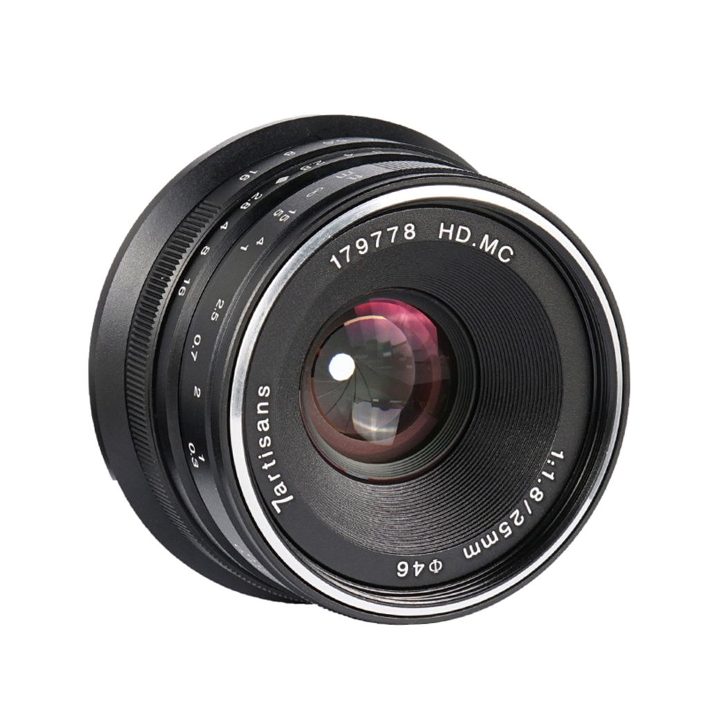 7Artisans 25mm F1.8 manuál objektív Sony-E) APS-C fekete (A101B)