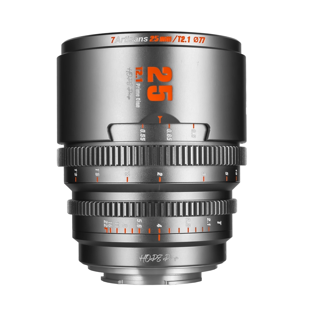 7Artisans 25mm T2.1 manuális Cine Hope objektív titán-szürke (EOS-R) S35 (25T21TG-R)