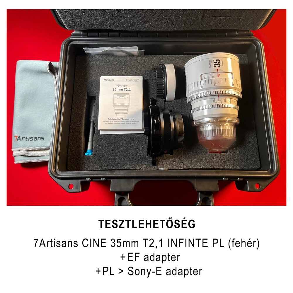 7Artisans 35mm T2.1 Infinte manuális Cine objektív fekete (PL) Full Frame  (35T21B-PL INF)