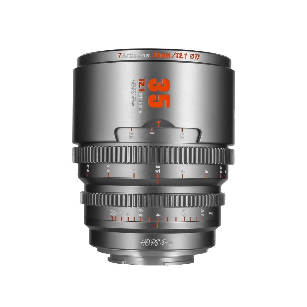 7Artisans 35mm T2.1 manuális Cine Hope objektív titán-szürke (Fuji-FX) S35 (35T21TG-X)