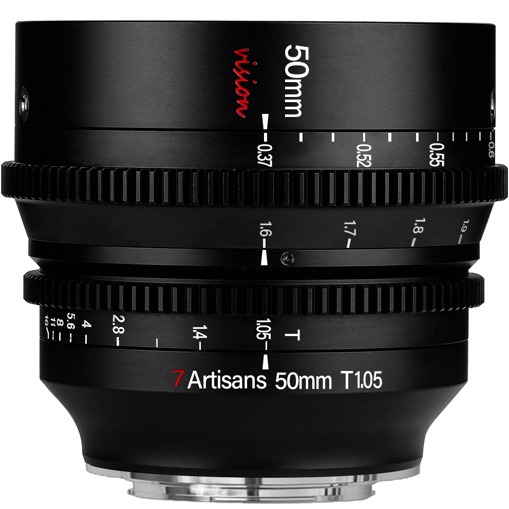 7Artisans 50mm T1.05 manuális Cine objektív (Sony-E) APS-C (C301B)