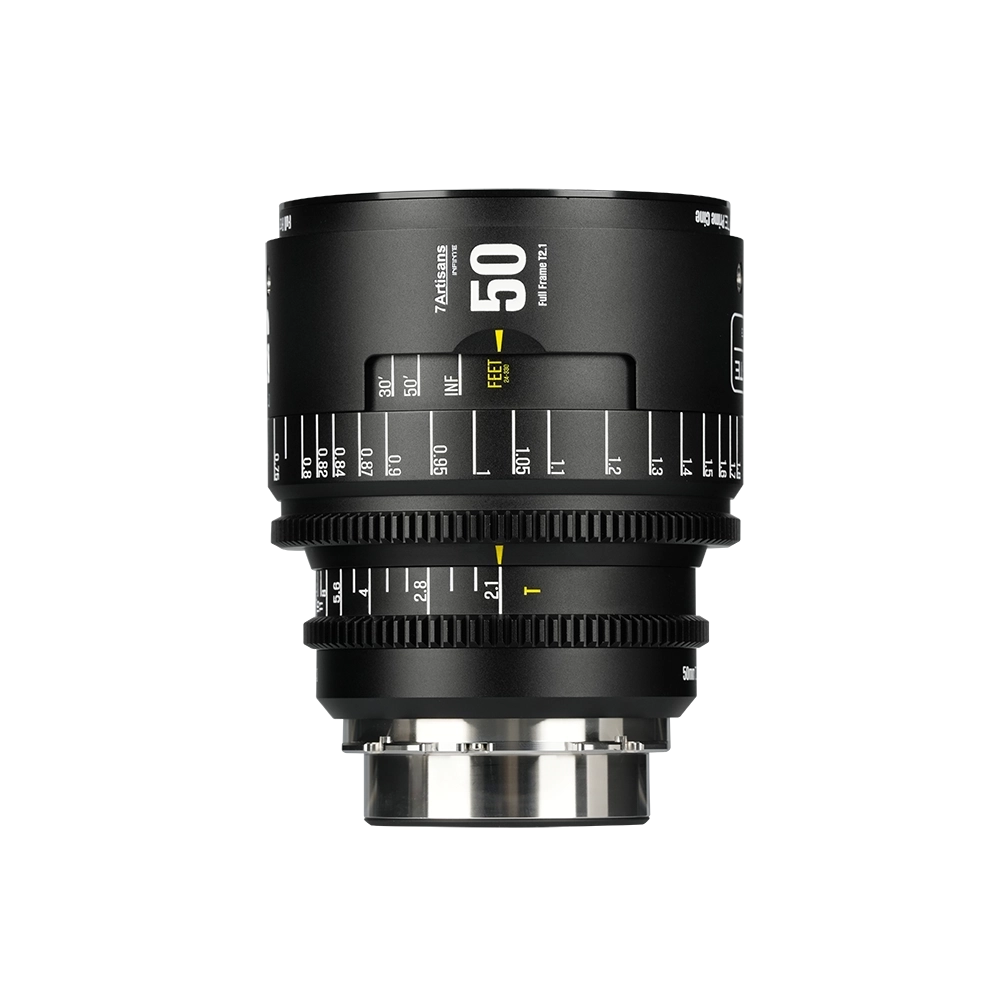 7Artisans 50mm T2.1 Infinte manuális Cine objektív fekete (PL) Full Frame  (50T21B-PL INF)