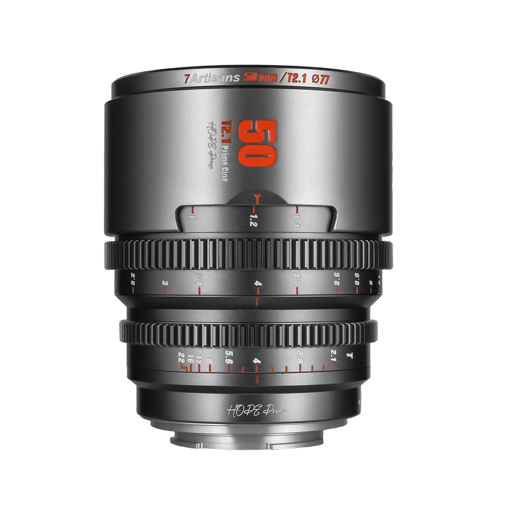 7Artisans 50mm T2.1 manuális Cine Hope objektív titán-szürke (EOS-R) S35 (50T21TG-R)