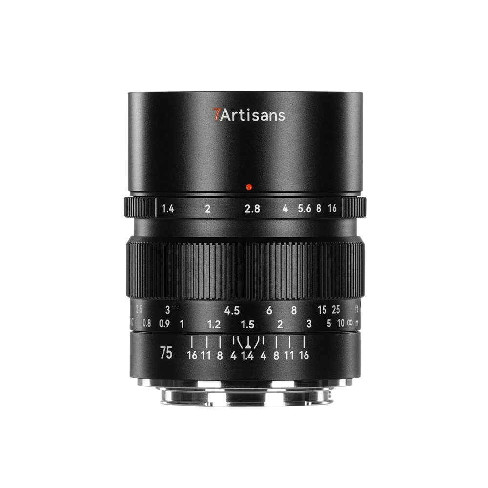 7Artisans 75mm F1.4 manuál objektív (L) Full Frame (75F14B-L)