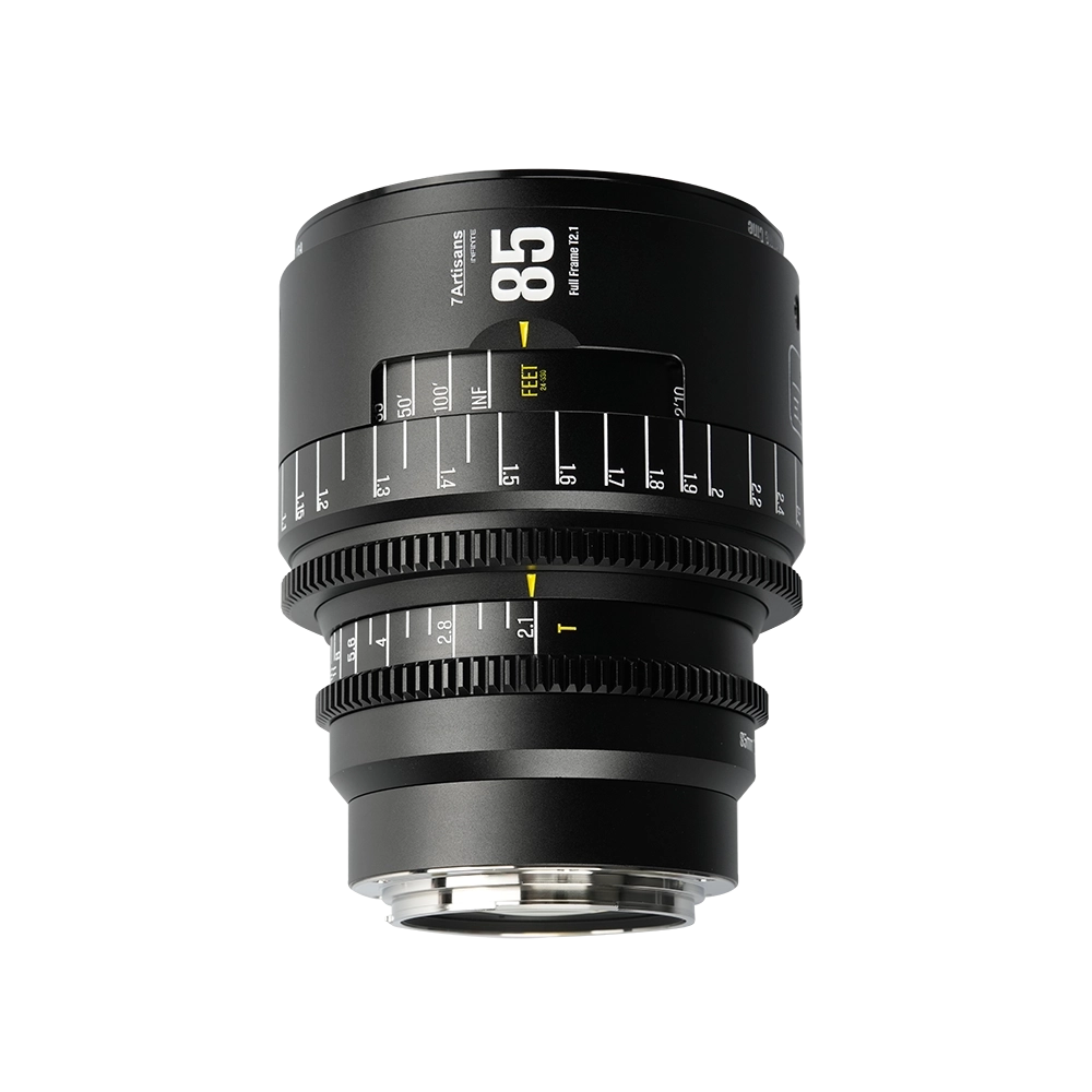 7Artisans 85mm T2.1 Infinte manuális Cine objektív fekete (Sony-E) Full Frame (85T21B-EF INF)