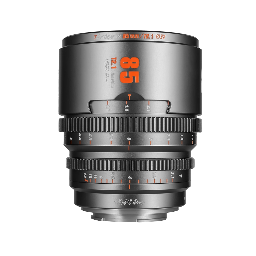 7Artisans 85mm T2.1 manuális Cine Hope objektív titán-szürke (Sony-E) S35 (85T21TG-E)