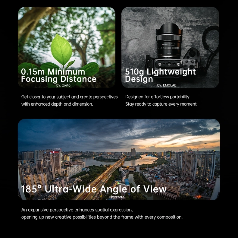 7Artisans AF 10mm F2.5 MAX autófókuszos halszem objektív (L) Full Frame (AF10F25B-L)