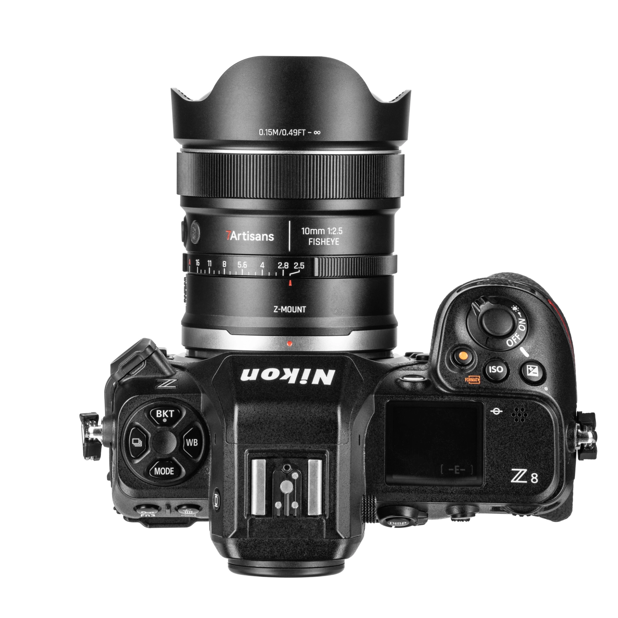 7Artisans AF 10mm F2.5 MAX autófókuszos halszem objektív (Nikon-Z) Full Frame (AF10F25B-Z)