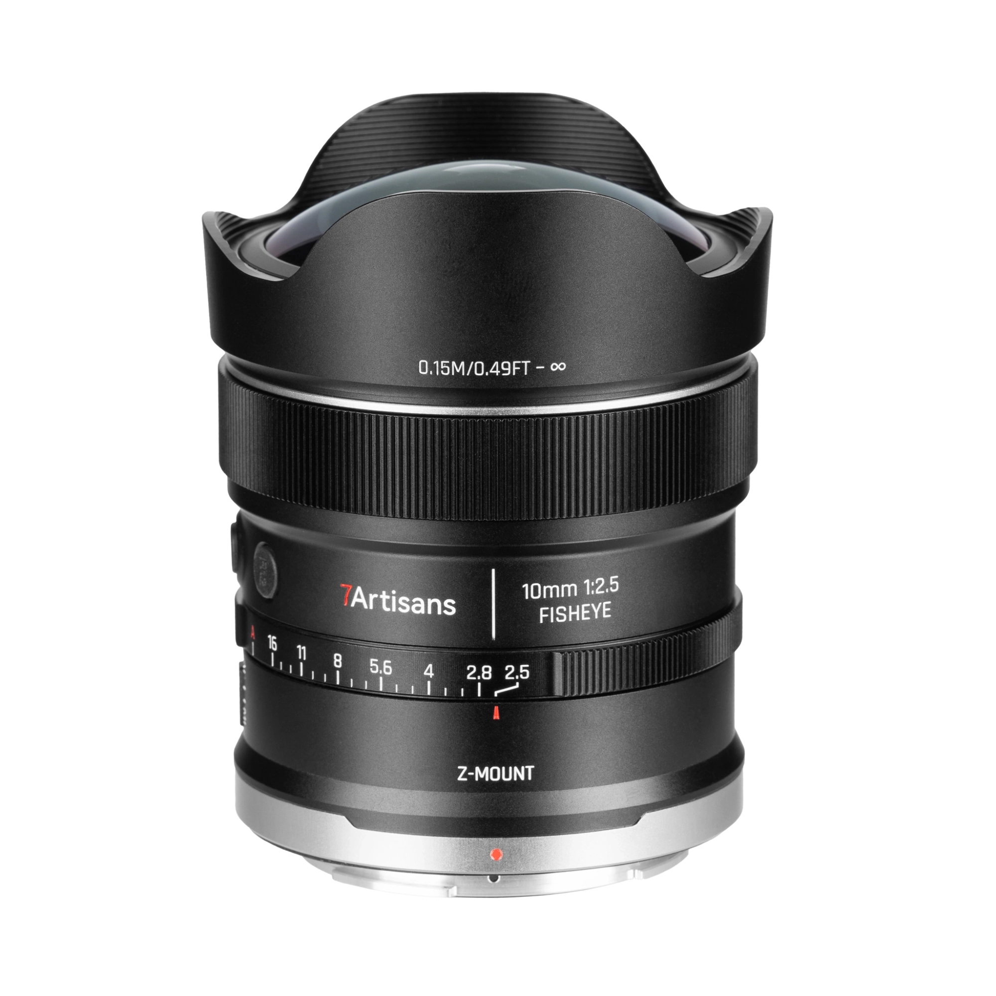 7Artisans AF 10mm F2.5 MAX autófókuszos halszem objektív (Nikon-Z) Full Frame (AF10F25B-Z)