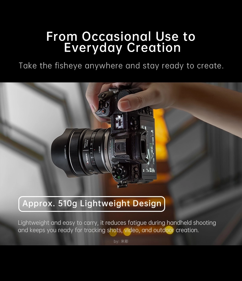 7Artisans AF 10mm F2.5 MAX autófókuszos halszem objektív (Sony-E) Full Frame (AF10F25B-E)