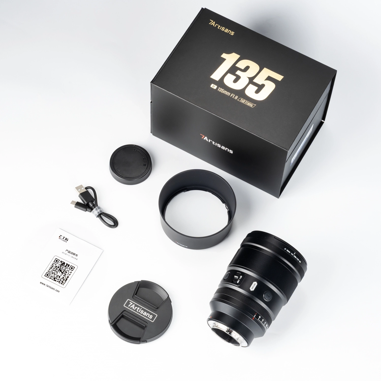 7Artisans AF 135mm F1.8 autófókuszos objektív (Nikon-Z) Full Frame AF fekete (AF135F18-Z)