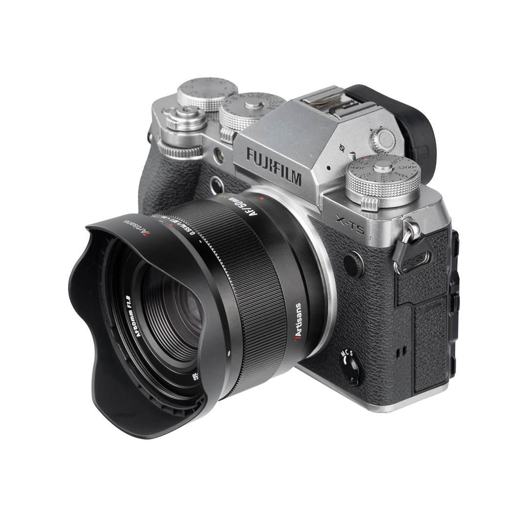 7Artisans AF 50mm F1.8  Lite autófókuszos objektív (Fuji-FX) APS-C fekete (AF50F18B-XAPS-C)