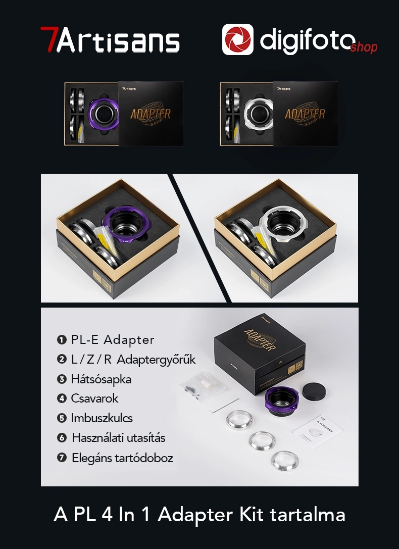 7Artisans PL 4 in 1 Adapter Kit ezüst (PL4IN1 Sil)