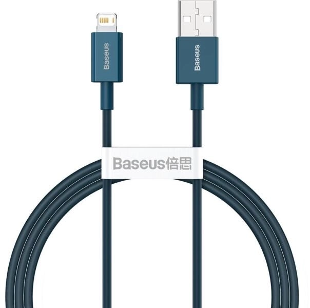 Baseus Superior USB Type-A – iPhone, 2.4A gyorstöltő adatkábel, 1 m, kék (CALYS-A03)