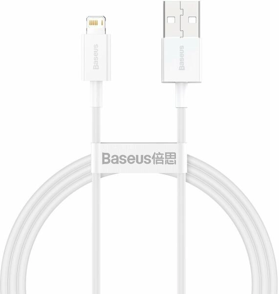 Baseus Superior USB Type-A – iPhone, 2.4A gyorstöltő adatkábel, 1m, fehér (CALYS-A02)