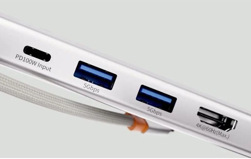 Baseus UltraJoy 5-Port HUB dokkoló állomás, szürke (B00052809813-00)