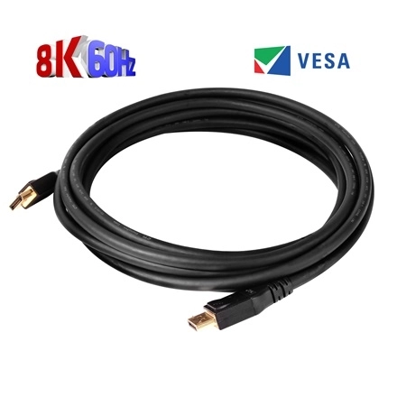 Club3D CAC-1061 (DisplayPort 1.4, HBR3, 8K60Hz, 5m, 32CH, Aranyozott, VESA, M/M)