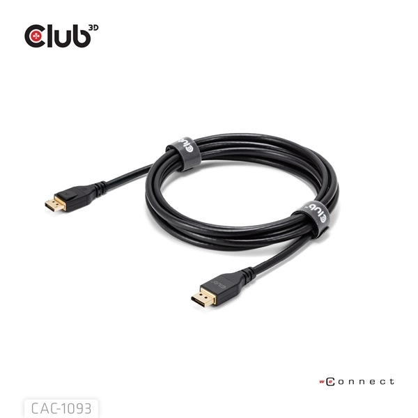 Club3D CAC-1093 (DisplayPort 2.1, 8K120Hz, 3m, DP54, VESA tanúsítvány, M/M)