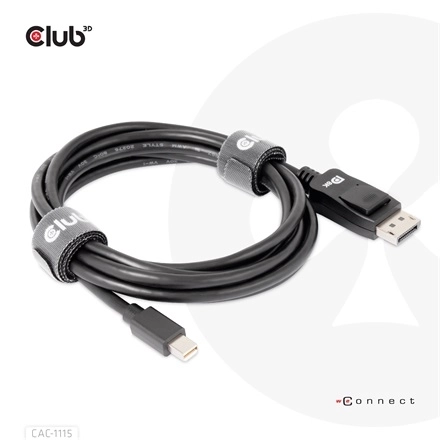 Club3D CAC-1115 (Mini DisplayPort to DisplayPort 1.4 HBR3, 8K60Hz/4K120Hz, 2m, kétirányú)