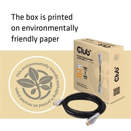 Club3D CAC-1310 (HDMI 2.0 Premium High Speed, 4K60Hz, 3m, UHD, ethernet, HDR, 18Gbps, Full HD 3D, M/M)