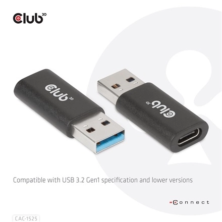 Club3D CAC-1525 (3.2 USB-A Gen 1 to 3.2 USB-C Gen 1, Bidirectional)
