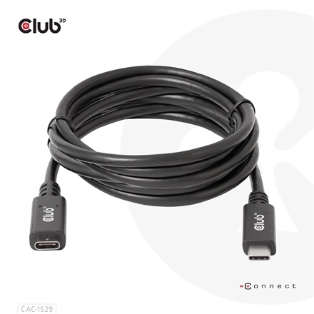 Club3D CAC-1529 (USB-C Gen 1 to USB-C, 5Gbps, 60W, 4K60Hz, M/F, 2m)