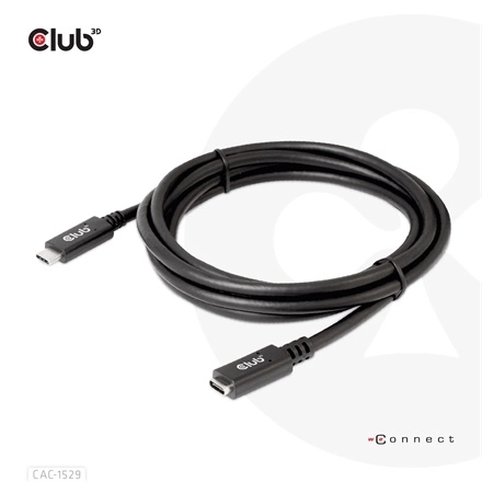 Club3D CAC-1529 (USB-C Gen 1 to USB-C, 5Gbps, 60W, 4K60Hz, M/F, 2m)