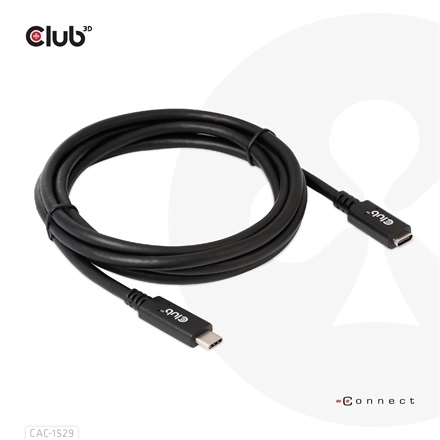 Club3D CAC-1529 (USB-C Gen 1 to USB-C, 5Gbps, 60W, 4K60Hz, M/F, 2m)