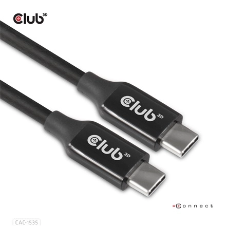 Club3D CAC-1535 (3.2 USB-C Gen 2 to 3.2 USB-C Gen 2, 60W PD, 8K60Hz, Bidirectional, M/M, 5m)
