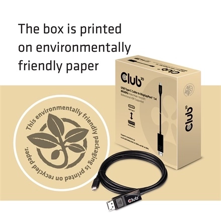 Club3D CAC-1557 (USB-C to DisplayPort 1.4, HDR, 1,8m, 8K60Hz)