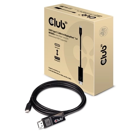 Club3D CAC-1557 (USB-C to DisplayPort 1.4, HDR, 1,8m, 8K60Hz)