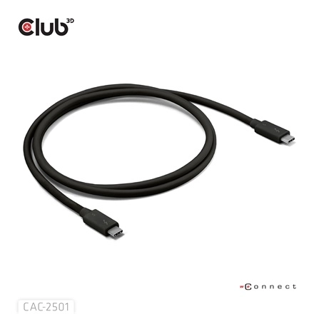 Club3D CAC-2501 (Thunderbolt 5 USB-C to USB-C, 240W, 80/120 Gbps, EPR, 8K240Hz, 1m)