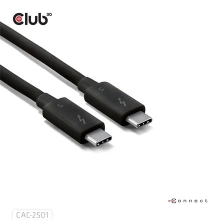 Club3D CAC-2501 (Thunderbolt 5 USB-C to USB-C, 240W, 80/120 Gbps, EPR, 8K240Hz, 1m)