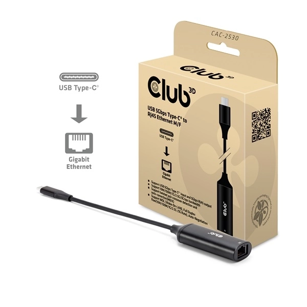 Club3D CAC-2530 (USB-C to RJ45 Ethernet)