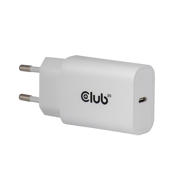 Club3D CAC-3020 (2db/csomag, 30W USB-C, PD3.0, túltöltés védelem, kicsi méret, fehér)