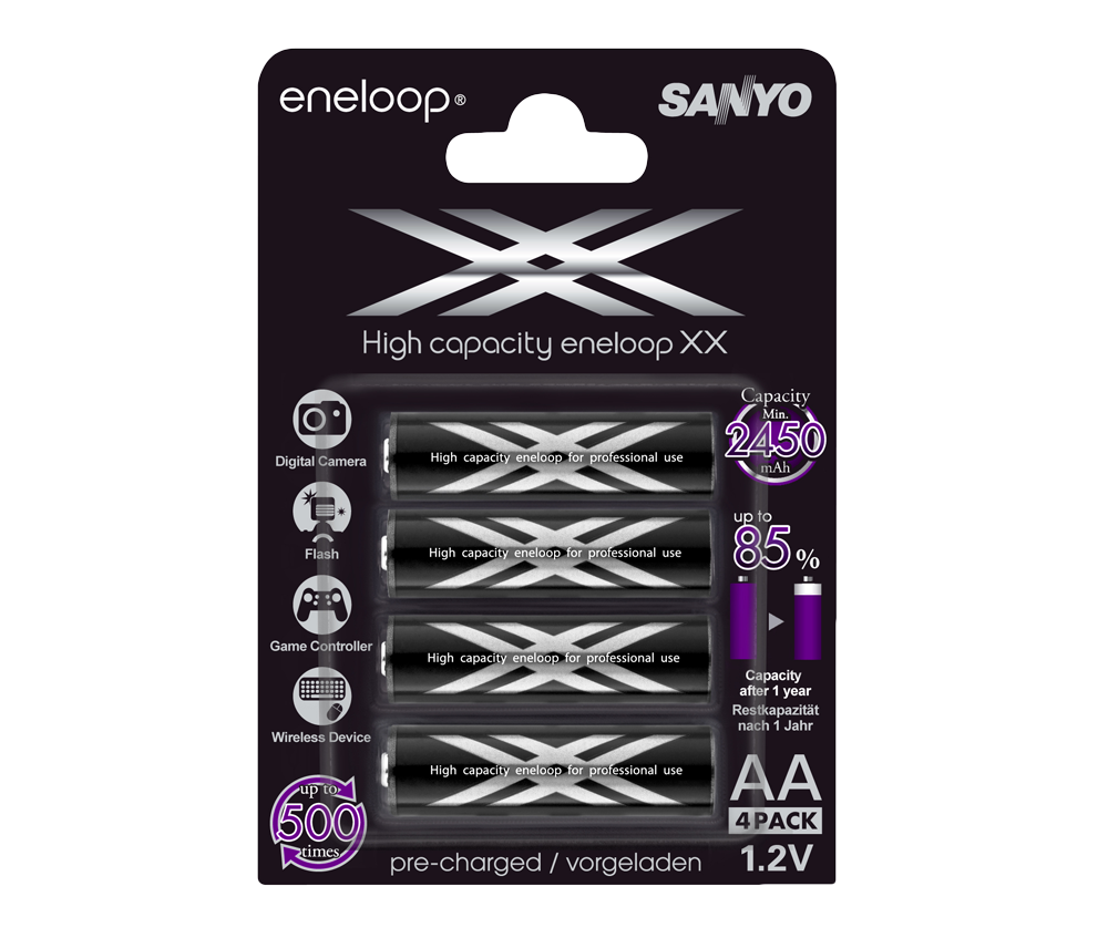 Sanyo Eneloop HR-3UWXB-4BP 4xAA 2500mAh XX