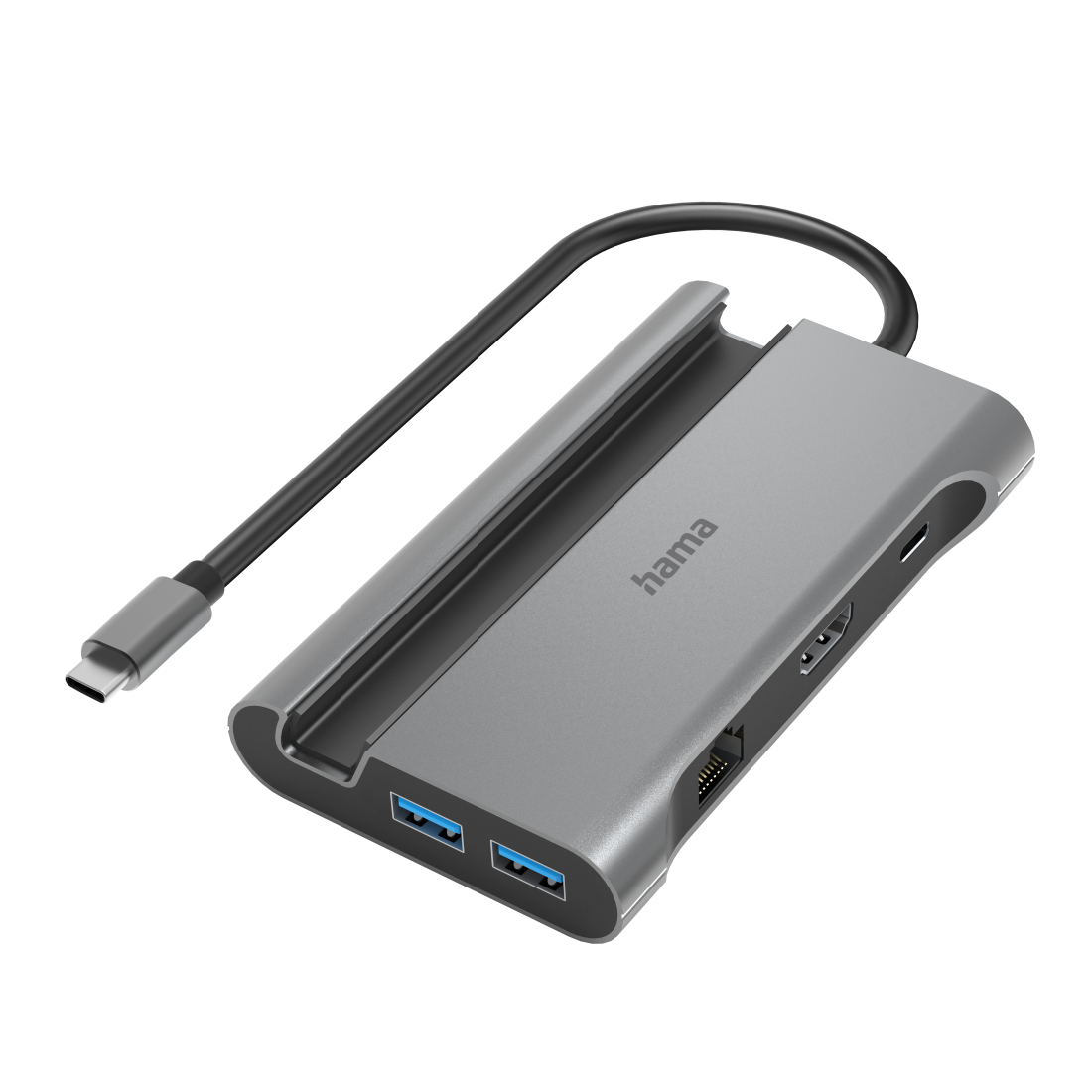 Hama USB 3.2 GEN1 TYPE-C 7IN1, dokkoló (3X USB3.1, 2X USB-C, HDMI, LAN, PD) (200143)