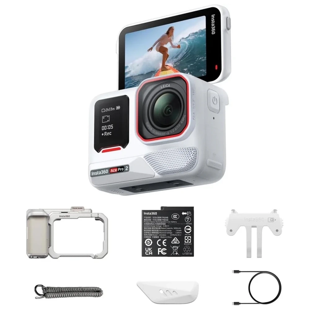 Insta360 Ace Pro 2 (Arctic Fehér) | Xplorer Bundle (Moonlight Silver) (102020200179)