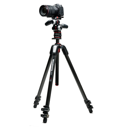 Manfrotto 055 kit karbon 3 szekciós állvány + 3D fej + MOVE (MK055CXPRO33WQR)