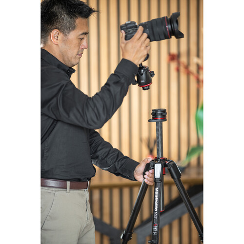 Manfrotto 055 kit karbon 4 szekciós állvány + gömbfej + MOVE (MK055CXPRO4BHQR)