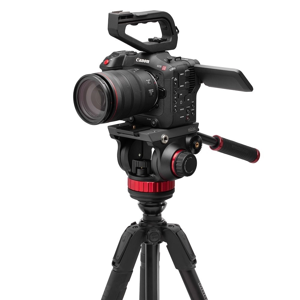 Manfrotto 502 fluid video fej lapos alappal + 055 video alu állvány (MVK502055XPRO3V)