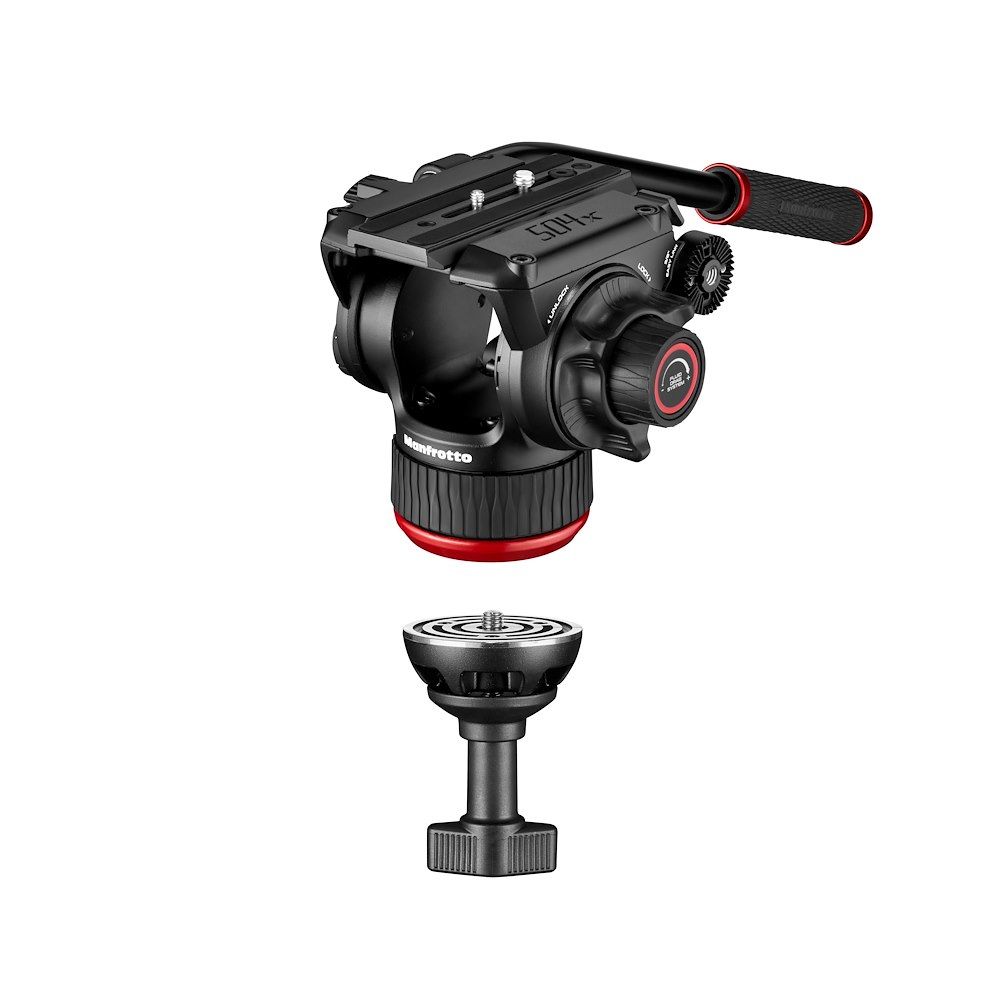 Manfrotto 504x fluid videó fej alu ikerlábas állvánnyal földterpesszel (MVK504XTWINGA)