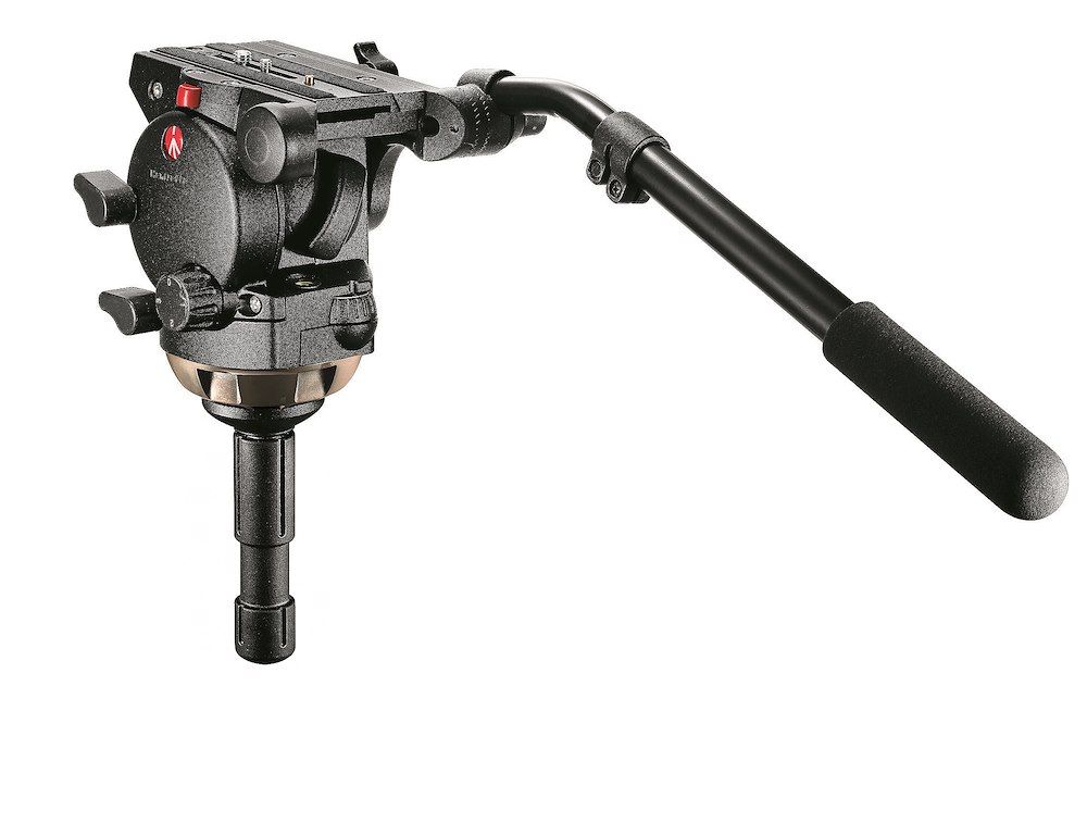 Manfrotto 526 Pro Video fej + 645 Fast Alu állvány, 2n1 terp. ikerláb (MVK526TWINFA)